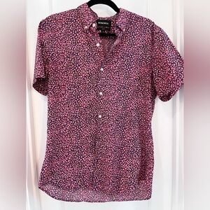 Bonobos Pink and Black Floral Men's Shirt